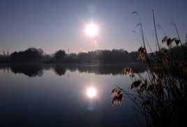 lever de soleil sur le lac