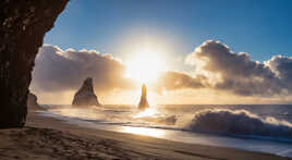 Plage de sable noir