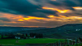 Couché de soleil sue la champagne