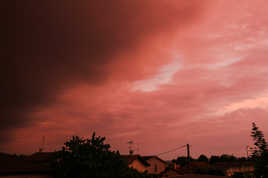 Arriver de l orage au coucher du solei