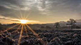 Levé de soleil sur le chemin du travail 3