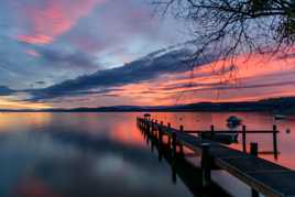 Coucher du soleil - lac de Morat