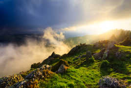 Sunset on the mountain