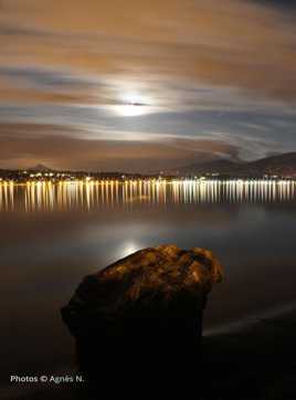 Claire de lune au bord du Leman