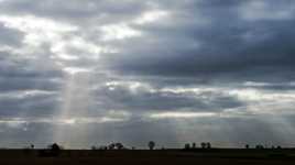 rayons de soleil sur la campagne