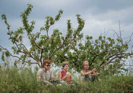 Sous les cerisiers ...