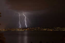 Orage sur le Léman.