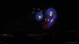 Blue fireworks