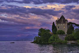 coucher de soleil a yvoire