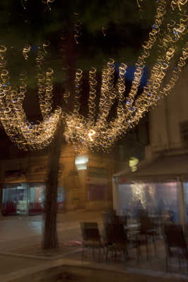 Terrasse illuminée