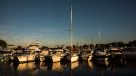 Coucher de soleil sur le port