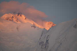 Dernière lueur sur le massif du Mont-Blanc