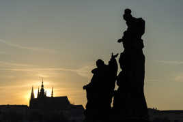 Coucher de soleil à Prague