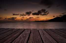 Après le coucher de soleil sur le Diamant