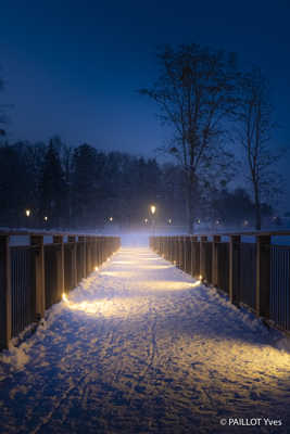 Soirée bleuté d'hiver