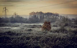 Paysage d'hiver depuis ma fenetre