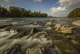 Pose longue sur le Rhône
