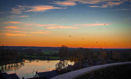 coucher de  sur le bassin d'Aron