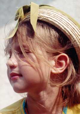 une mèche de cheveu...