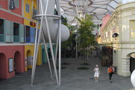 rue rétro futuriste