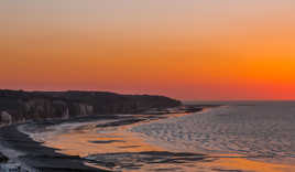 Coucher de soleil sur la Manche