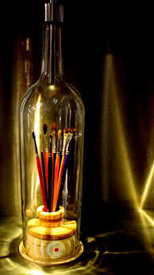 la peinture en bouteille