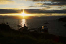 Lever de soleil sur le port de sauzon