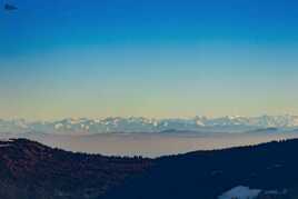 Vue sur les alpes depuis le Hohneck Vosges