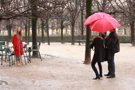 la modele et les photographes