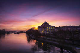 Sunset sur la bibliothèque de Tours
