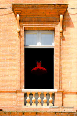 le volant rouge surréaliste