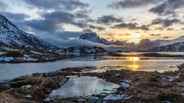 Coucher de soleil aux Lofoten