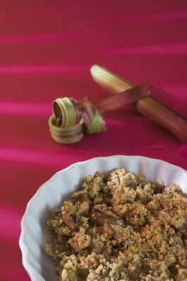 Crumble de rhubarbe