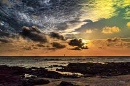 Coucher de soleil sur l'océan