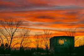 fin de journée orangée