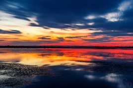 Couché de soleil en Camargue