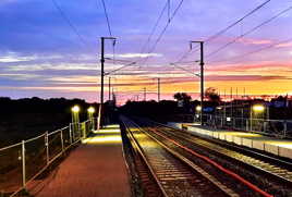 un matin sur le quai de la gare