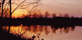 Coucher de soleil sur la Dombes