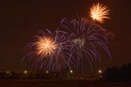 feu d'artifice à Sausheim haut Rhin
