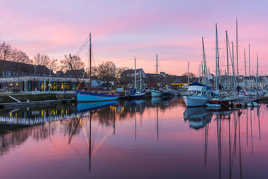 Coucher de soleil sur le port de Vannes