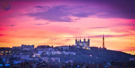 Vue de Lyon et sa basilique