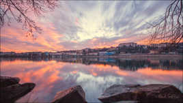 Coucher de soleil en bord de Rhône...