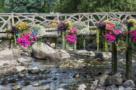 Pont fleuri à Pont-Aven