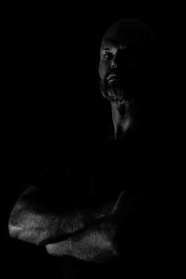 Autoportrait noir et blanc