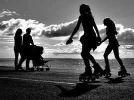 Patineuses sur la Prom