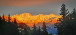 Coucher de soleil sur le Mont Blanc