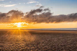 coucher de soleil sur la mer du Nord