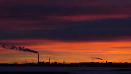 Coucher de soleil sur Helsinki