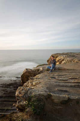 Autoportrait mélanger au paysage.