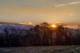 Coucher de soleil à Ogenne-Camptort (Béarn)